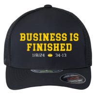 Business Is Finished Michigan Flexfit Unipanel Trucker Cap