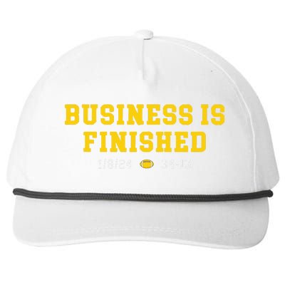 Business Is Finished Michigan Snapback Five-Panel Rope Hat