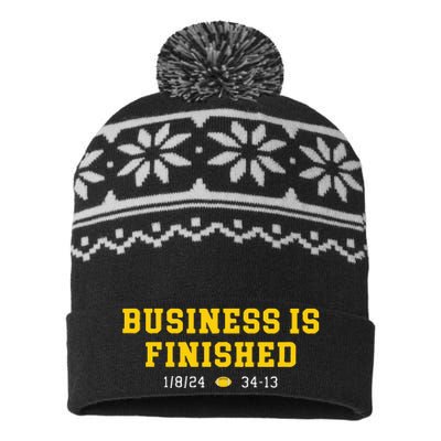 Business Is Finished Michigan USA-Made Snowflake Beanie