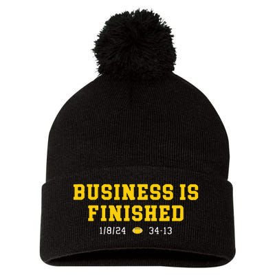 Business Is Finished Michigan Pom Pom 12in Knit Beanie