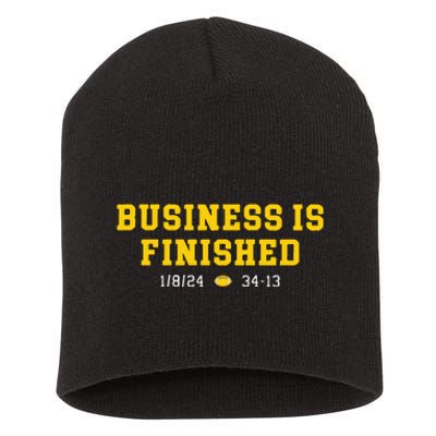 Business Is Finished Michigan Short Acrylic Beanie