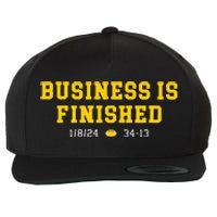 Business Is Finished Michigan Wool Snapback Cap