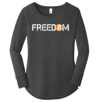 Bitcoin Is Freedom Hodl Crypto Currency Trading Trader Gift Women's Perfect Tri Tunic Long Sleeve Shirt