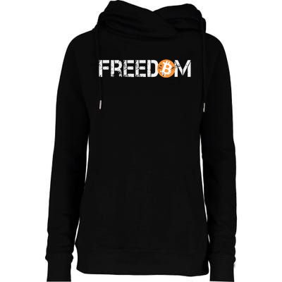 Bitcoin Is Freedom Hodl Crypto Currency Trading Trader Gift Womens Funnel Neck Pullover Hood