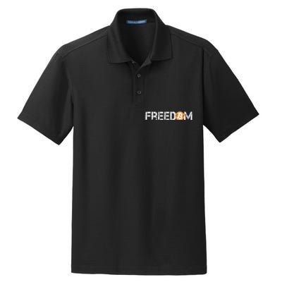 Bitcoin Is Freedom Hodl Crypto Currency Trading Trader Gift Dry Zone Grid Polo