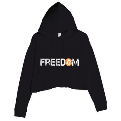 Bitcoin Is Freedom Hodl Crypto Currency Trading Trader Gift Crop Fleece Hoodie