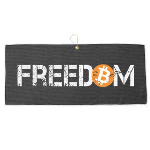 Bitcoin Is Freedom Hodl Crypto Currency Trading Trader Gift Large Microfiber Waffle Golf Towel