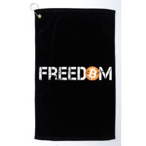 Bitcoin Is Freedom Hodl Crypto Currency Trading Trader Gift Platinum Collection Golf Towel