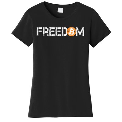 Bitcoin Is Freedom Hodl Crypto Currency Trading Trader Gift Women's T-Shirt