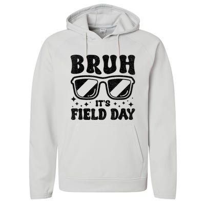 Bruh Its Field Day Teacher Happy Field Day Performance Fleece Hoodie