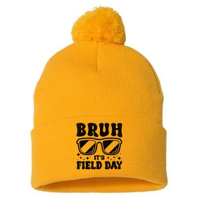 Bruh Its Field Day Teacher Happy Field Day Pom Pom 12in Knit Beanie