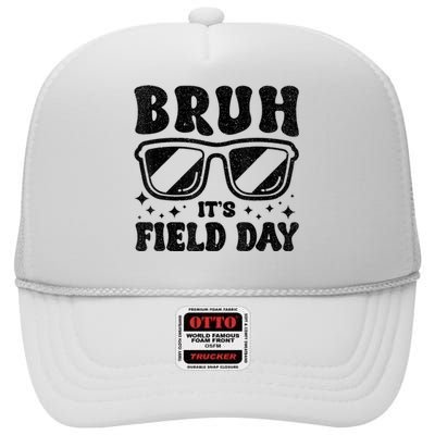 Bruh Its Field Day Teacher Happy Field Day High Crown Mesh Back Trucker Hat