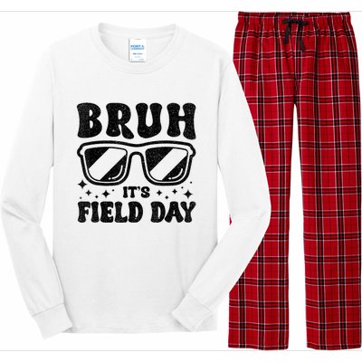 Bruh Its Field Day Teacher Happy Field Day Long Sleeve Pajama Set