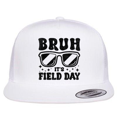 Bruh Its Field Day Teacher Happy Field Day Flat Bill Trucker Hat