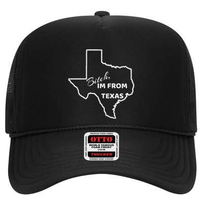 Bitch Im From Texas Funny State Outline Bbq Party Work Trucker Hat