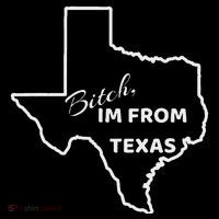 Bitch Im From Texas Funny State Outline Bbq Party Work Wool Snapback Cap