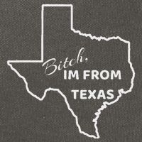 Bitch Im From Texas Funny State Outline Bbq Party Work Cotton Canvas Backpack