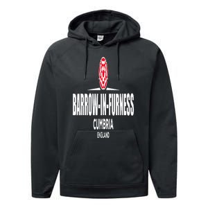 Barrow in Furness Cumbria England Performance Fleece Hoodie