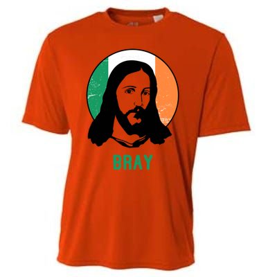 Bray Ireland Flag Jesus St Patricks Day Gift Cooling Performance Crew T-Shirt