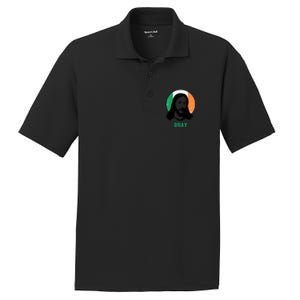 Bray Ireland Flag Jesus St Patricks Day Gift PosiCharge RacerMesh Polo