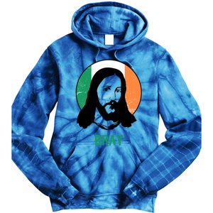 Bray Ireland Flag Jesus St Patricks Day Gift Tie Dye Hoodie