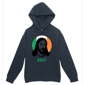 Bray Ireland Flag Jesus St Patricks Day Gift Urban Pullover Hoodie