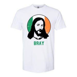 Bray Ireland Flag Jesus St Patricks Day Gift Softstyle CVC T-Shirt