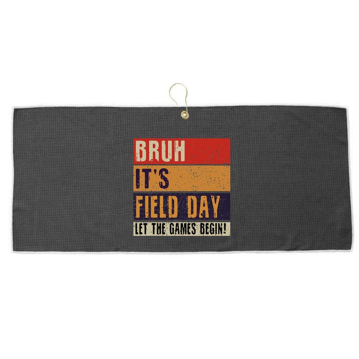 Bruh It’S Field Day Let The Games Begin Large Microfiber Waffle Golf Towel