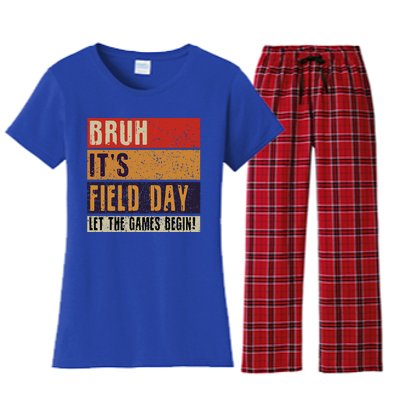 Bruh It’S Field Day Let The Games Begin Women's Flannel Pajama Set