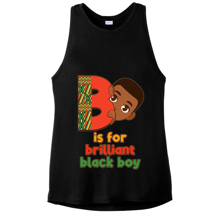 B Is For Brilliant Black Boy Celebrating Black History Ladies PosiCharge Tri-Blend Wicking Tank