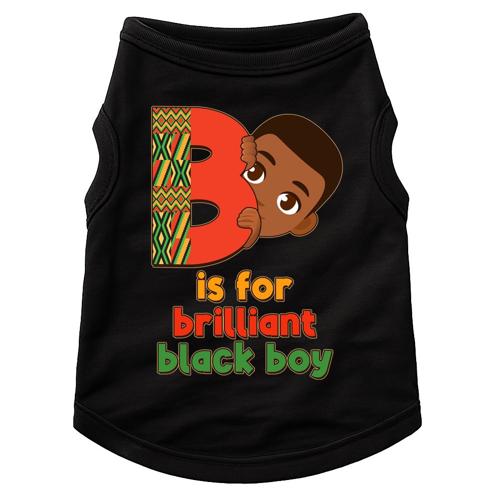 B Is For Brilliant Black Boy Celebrating Black History Doggie Tank