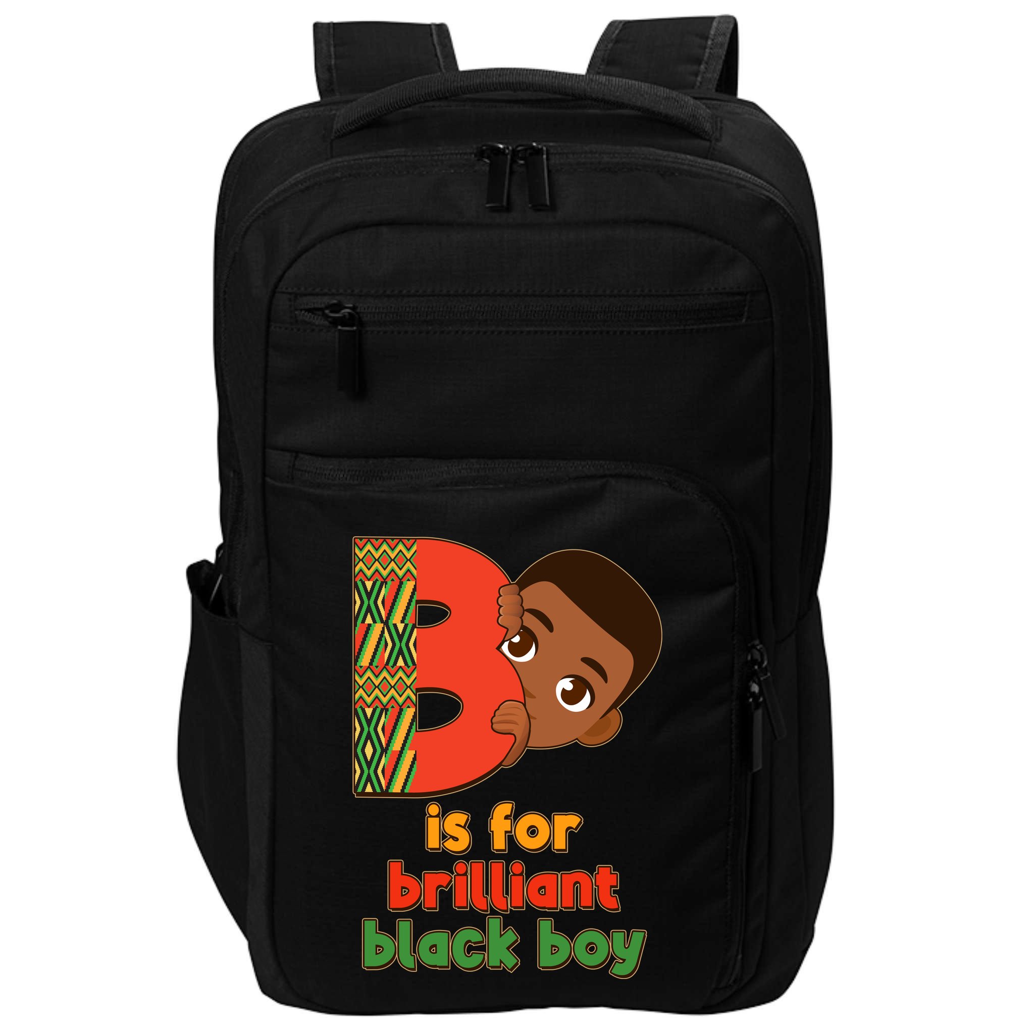 B Is For Brilliant Black Boy Celebrating Black History Impact Tech Backpack