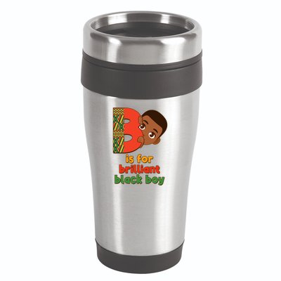 B Is For Brilliant Black Boy Celebrating Black History 16oz Travel Tumbler