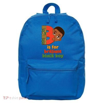 B Is For Brilliant Black Boy Celebrating Black History 16 in Basic Backpack