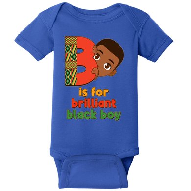 B Is For Brilliant Black Boy Celebrating Black History Baby Bodysuit
