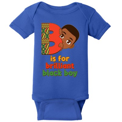 B Is For Brilliant Black Boy Celebrating Black History Baby Bodysuit