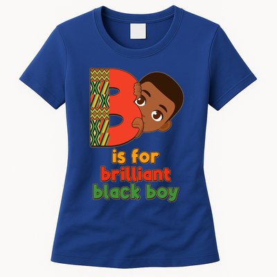 B Is For Brilliant Black Boy Celebrating Black History Womens T-Shirt
