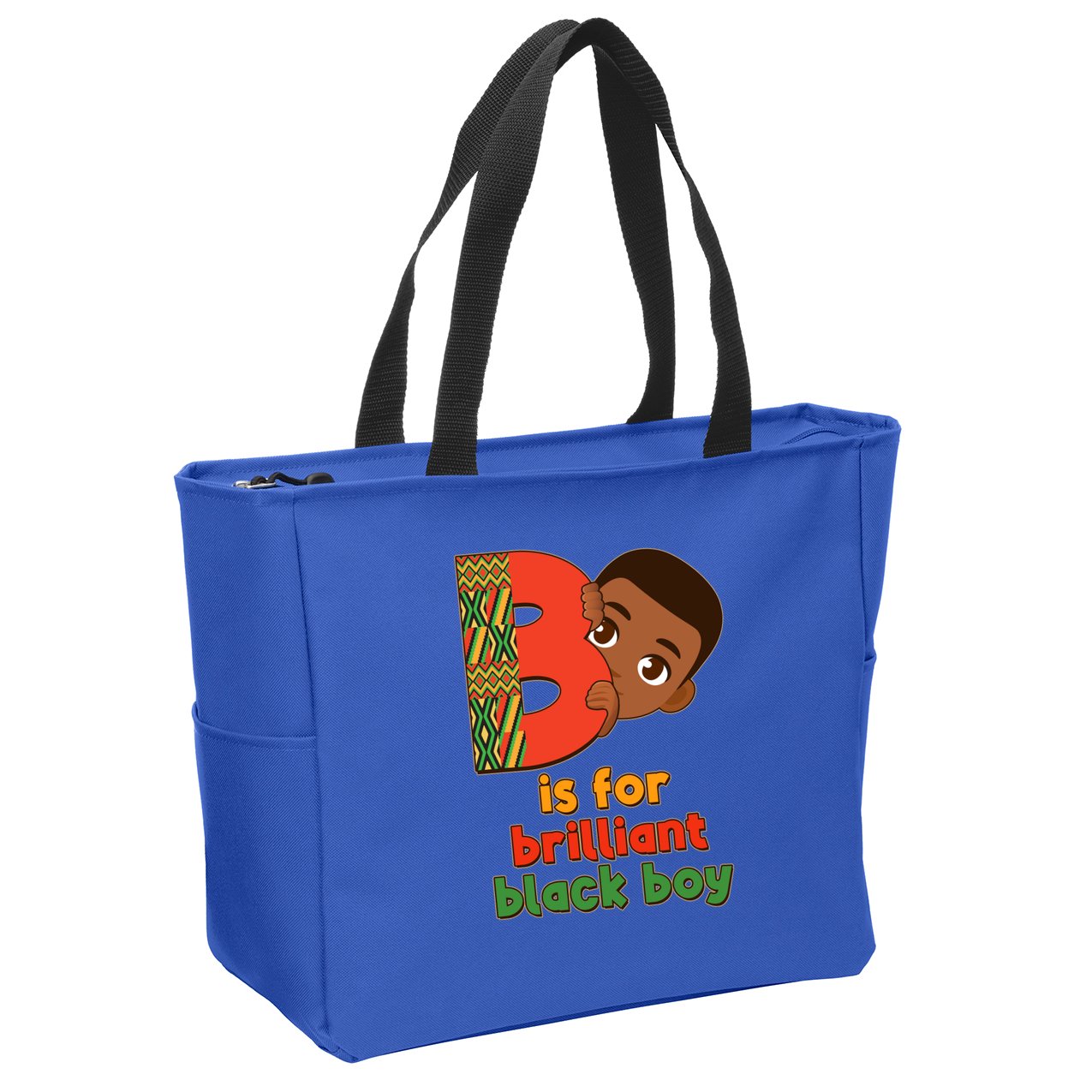 B Is For Brilliant Black Boy Celebrating Black History Zip Tote Bag