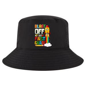 Blast Into First Grade Back To School 1st Grade Cool Comfort Performance Bucket Hat