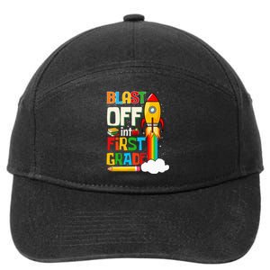 Blast Into First Grade Back To School 1st Grade 7-Panel Snapback Hat