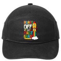 Blast Into First Grade Back To School 1st Grade 7-Panel Snapback Hat