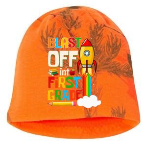 Blast Into First Grade Back To School 1st Grade Kati - Camo Knit Beanie