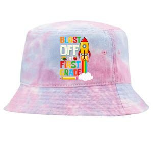 Blast Into First Grade Back To School 1st Grade Tie-Dyed Bucket Hat