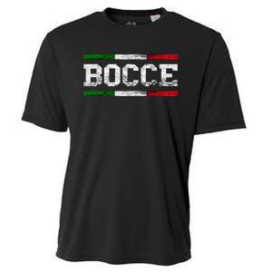 Bocce Italy Flag Pallino Petanque Italian Pride Boccia Team Cooling Performance Crew T-Shirt