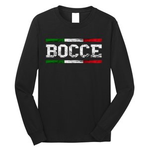 Bocce Italy Flag Pallino Petanque Italian Pride Boccia Team Long Sleeve Shirt