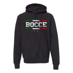 Bocce Italy Flag Pallino Petanque Italian Pride Boccia Team Premium Hoodie