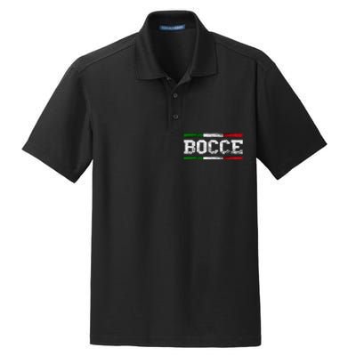 Bocce Italy Flag Pallino Petanque Italian Pride Boccia Team Dry Zone Grid Polo