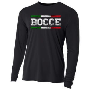 Bocce Italy Flag Pallino Petanque Italian Pride Boccia Team Cooling Performance Long Sleeve Crew