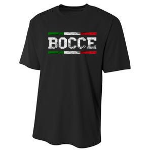 Bocce Italy Flag Pallino Petanque Italian Pride Boccia Team Performance Sprint T-Shirt