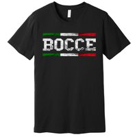 Bocce Italy Flag Pallino Petanque Italian Pride Boccia Team Premium T-Shirt